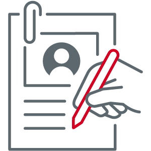 Symbolische Darstellung Schriftliche Bewerbungsunterlage