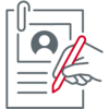 Symbolische Darstellung Schriftliche Bewerbungsunterlage